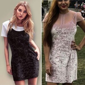 Victoria's Secret Midnight Crushed Velvet  Slip Dress Nightie M / L